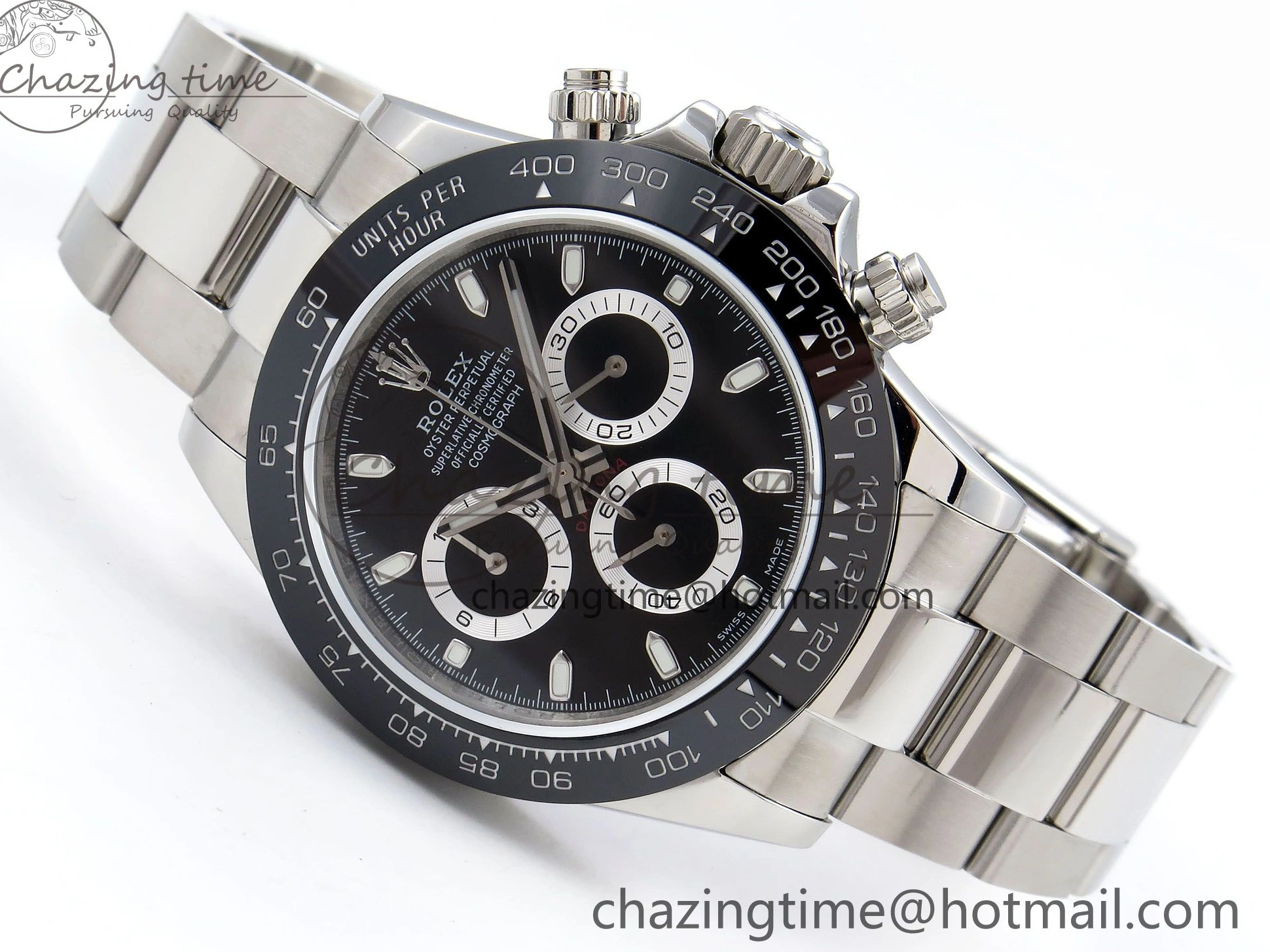 MiroTime 0322 Breathable Daytona 116500 JDF 1:1 Best Edition 904L Steel Black Dial on SS Bracelet A 1337